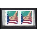 3281c 33c U.S. Flag Over City Fine MNH CNP Left...