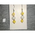 Millefiori style yellow & white & banded white ...