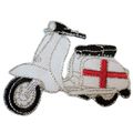 Scooter England Flag Scooterist Iron/ Sew On Em...