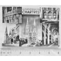 old postcard Chartres Cathedral, France