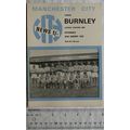 1970 programme Manchester City v. Burnley