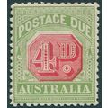 Australia 1909 4d rosine & yellow-green Perf 12...