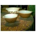 3 PYREX EARLY AMERICANA CINDERELLA CAT EAGLE RO...