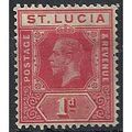 St Lucia 1916 SG79a 1d Scarlet Wmk Crown CA Mou...