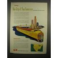 1946 Southern Pacific City of San Francisco Train Ad