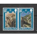 Gibraltar.SG283/4 50p Europa Pass Gorge Pair.Mo...