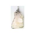 Quartz Crystal Stainless Steel Wire Wrap Gemsto...