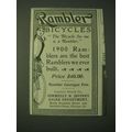 1900 Rambler Bicycles Ad - The bicycle for me i...