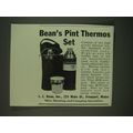 1940 L.L. Bean Thermos Set Ad