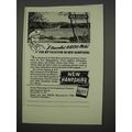 1946 New Hampshire Tourism Ad - I Traveled 6800 Miles