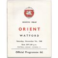 1968-69 ORIENT v WATFORD (Very Good Condition -...