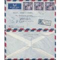 Malta REGISTERED Valletta to England 1955, Self...