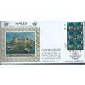 fdc benham silk first day cover machin wales d3...