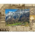 Switzerland Laser Engraved Wood Picture Frame L...