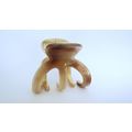 Medium brown beige gold tone textured acrylic a...