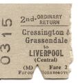 B.R.B. Edmondson Ticket - Cressington & Grassen...