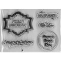 Sentiment Stamp Set. App 9x7cm. Stamping Cardma...
