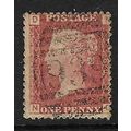 GB 1858 QUEEN VICTORIA 1d RED PLATE 86 OF USED ...