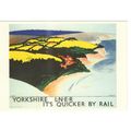 RAIL ADVERTISING LNER YORKSHIE QUICKER BY RAL NO DRG 56 INC UK POSTAGE