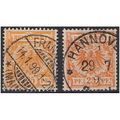 SG 50 and 50 b: 25 pf. orange-yellow and orange...