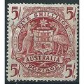 Australia 1946 SG224a 5/- Claret Very Fine Used...