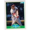 1989 Score Cory Snyder baseball card #52 – Indians