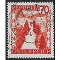 Mi 847: 70 g. orange-red Definitive Stamp: Badg...