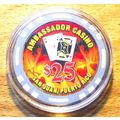 Ambassador $25. Casino Chip - San Juan, Puerto ...