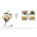 SouthWestAfrica.Ostriches set of 4.First Day Co...