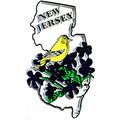 New Jersey State Outline with American Goldfinc...