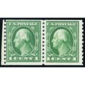 443, Mint F/VF NH 1¢ Scarce Paste Up Pair - Stu...