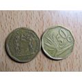 Suid Africa South Africa 1992 50 Cent Coin
