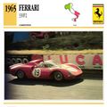 Collectors Club card. Classic Cars. Ferrari 330P2