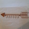 Brass ARROW WALL HOOK 6 Hook Metal Coat Towel K...