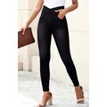 Black Arched Waist Stretchy Slim Fit Jeggings