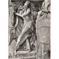 B&W Photo Postcard - Bas-relief of Isaiah, Abbe...
