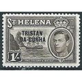 Tristan Da Cunha 1952 SG9 1/- Sepia Mounted Min...