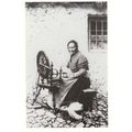 Postcard Woman at Spinning Wheel 1908 Country C...