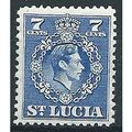 St Lucia 1949 SG152 7c Ultramarine Mounted Mint...
