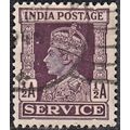 India, 1943 1/2a George VI official. SG O144 (S...