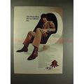 1971 Dingo Boots Ad w/ Joe Namath - in Egg Chair, NICE!