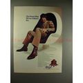 1971 Dingo Boots Ad w/ Joe Namath - in Egg Chai...