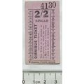 Vintage: 2/2 single omnibus ticket, Williamson,...
