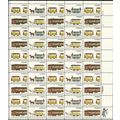 Trolley Street Cars Sheet of Fifty 20 Cent Post...