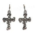 Sterling Silver Filigree Cross Dangle Earring