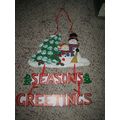 Holiday Seasons Greeting Wall Hanging Christmas...