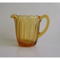 Bagley Art Deco Amber Glass Milk / Cream Jug.