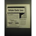 1960 British Railways Ad - Britain Costs Less
