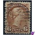 Canada 1872 SG86 6c Yellowish-Brown Fine Used