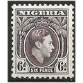 Nigeria 1951 SG55a 6d Blackish Purple Perf 11.5...